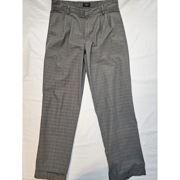 Dockers Other - Dockers Men's Comfort Waist Pleated Dress Pants Gray Micro Check 34x32